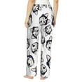 thumbnail image 3 of Pajama Pants Women, Cartoon Cute Husky Dog Sweatpants Soft Sleep Lounge Pants, Casual PJ Bottoms Pants with Pockets, 3 of 5