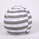 thumbnail image 1 of Bolsa de almacenamiento de juguetes de peluche para niños, sofá puf a rayas para niños, bolsa de viaje con cremallera de gran capacidad para guardar edredones, 1 of 2