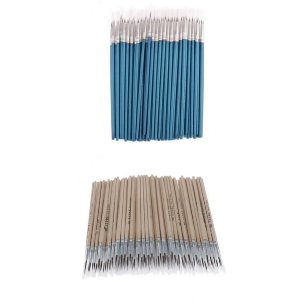 200 Pinceles de Pintura de Detalle de para Pintura Artesanal Modelo Macarena Pincel con puntas de madera