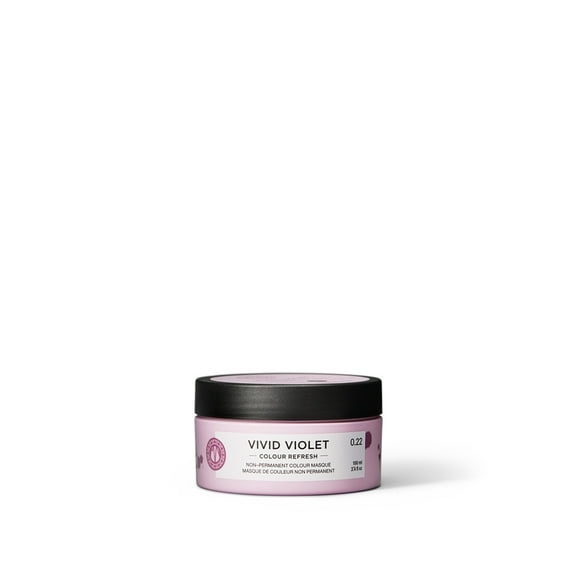 Maria Nila Colour Refresh, Vivid Violet 3.4 Fl Oz, Purple Hair Mask, Semi-Permanent Pigments, 100% Vegan & Sulfate/Paraben free
