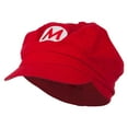 thumbnail image 2 of Circle Mario and Luigi Embroidered Cotton Newsboy Cap - Red XL-2XL, 2 of 5