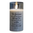 thumbnail image 3 of Elanze Designs For God So Loved The World Clear 6 x 3 Glass Candle In Glass, 3 of 3