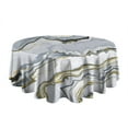 thumbnail image 5 of Abstract Marble Grey Gold Round Table Cloth,Wrinkle Free Table Cover with Polyester,Waterproof Reusable Tableclothes for Weeding Birthday Tea Party Decorations (Round,60x60inch), 5 of 6