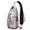 Pink-86, variant on Colorful Boho Floral Sling Backpack – Durable Water-Resistant Crossbody Backpack with Tropical Flowers, Palm Leaf, and Monstera Designs for Outdoor Use