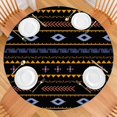 thumbnail image 2 of Elastic Hem Round Tablecloth with Boho Floral Pattern - Vibrant Table Cover for Patio Use - Fits 52 to 56 Inch, 2 of 7