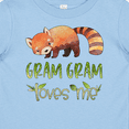 thumbnail image 4 of Inktastic Gram Gram Loves Me Cute Red Panda Boys or Girls Baby T-Shirt, 4 of 5