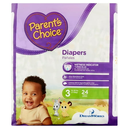 Parent's Choice Diapers, Size 3, 24 Diapers