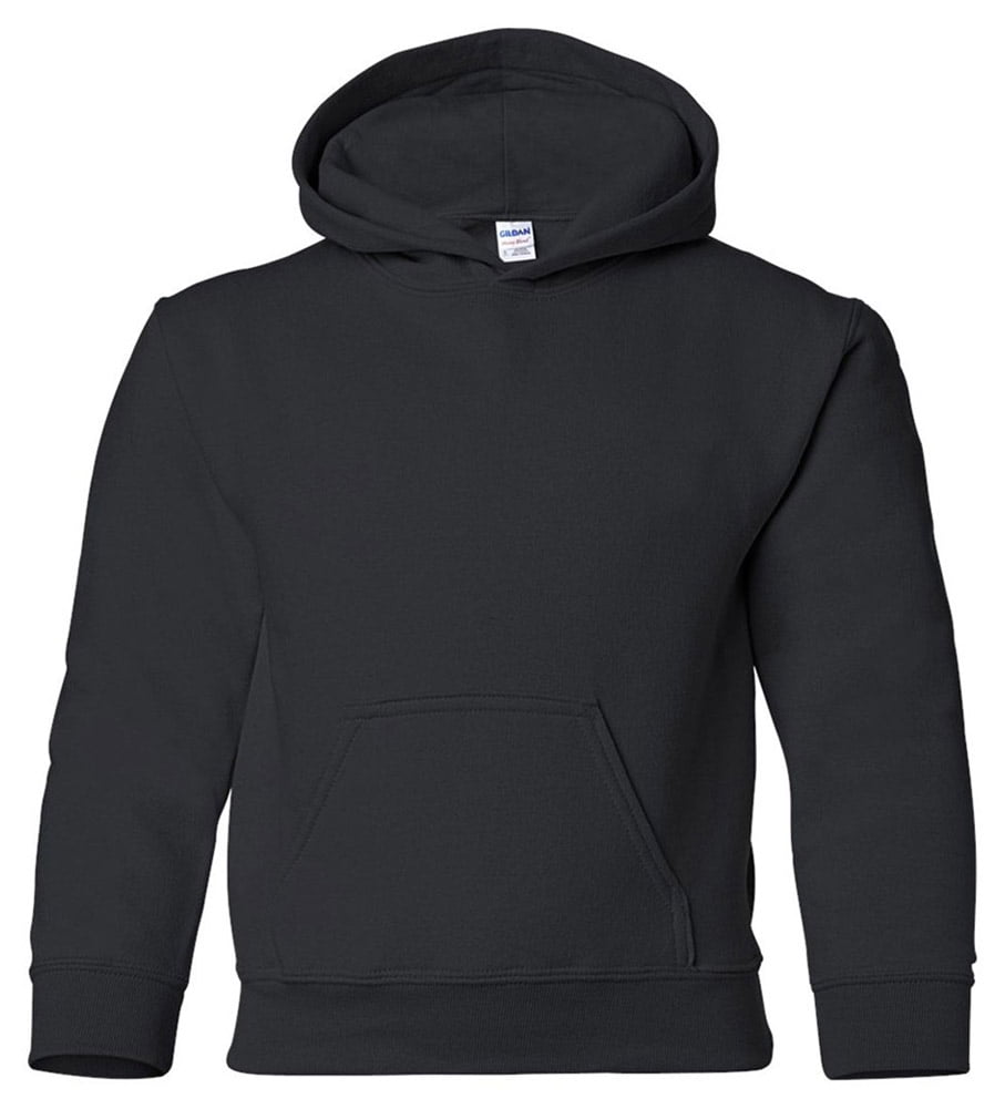 Gildan 18500B Big Boys Hooded Sweatshirt -Black-Medium - Walmart.com