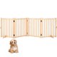 thumbnail image 1 of Yeshouse puerta de seguridad para perros de madera sin pintar, valla plegable independiente para mascotas, ideal para casas, escaleras y puertas, diseño práctico, fácil de mover y usar en interiores, 1 of 7