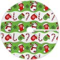thumbnail image 1 of FMSHPON Christmas Snowmen Snowflakes Gingerbread Candy Xmas Christmas Tree Skirt Stand Mat for Holiday Party Decoration Indoor Outdoor 48 inches, 1 of 6