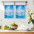 thumbnail image 2 of Blue Summer Beach Microfiber Kitchen Towel, Seaside Ocean Coastal Nautical Soft Absorbent Dish Towels, Quick Drying Washable Dishcloths for Kitchen Cleaning, Drying Dishes, 18x28 Inches, 2 of 9