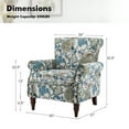 thumbnail image 4 of Tina's Home Floral Accent Chair Upholstered Green Armchair Living Room, 4 of 9