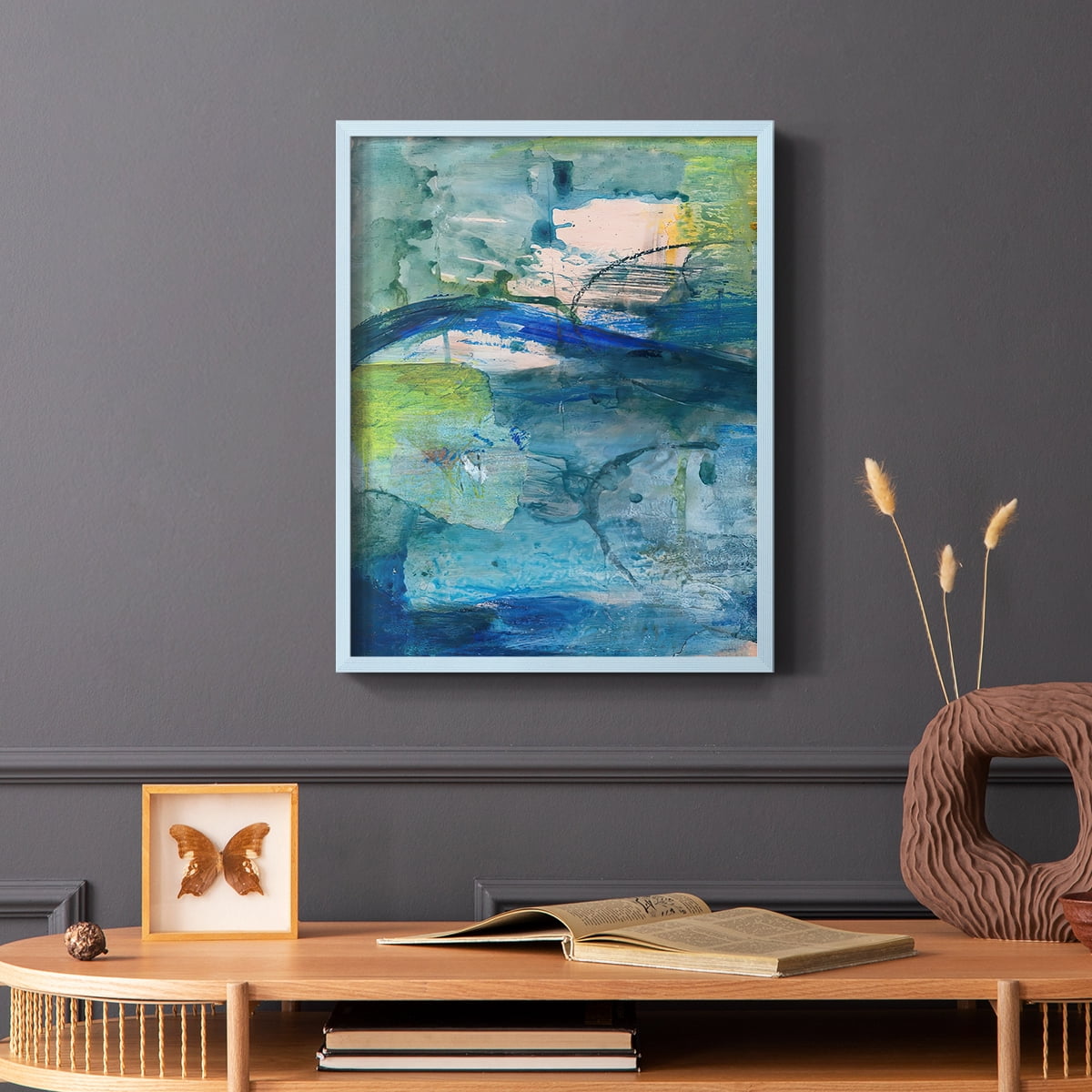 Spring Winds VIII in Blue Solid Wood 8 x 10 Framed Print