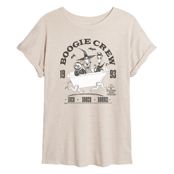 The Nightmare Before Christmas - Boogie Crew - Juniors Oversized Graphic T-Shirt