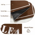 thumbnail image 6 of 3'x5' Area Rugs, Brown Letter Indoor Outdoor Area Rug for Living Room Bedroom, Modern Minimalist White Text Striped Washable Bathroom Rugs Kitchen Floor Carpet Mats Home Decor Aesthetic, 6 of 8