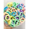 thumbnail image 4 of 100 unids/set bandas elásticas para el cabello accesorios para el cabello para niñas Mini diadema de nailon colorida soporte para cola de caballo para niños adornos de regalo, 4 of 5
