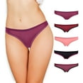 Emprella Underwear for Women Silky Smooth Berry Bikini 5 Pack