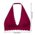 thumbnail image 4 of MEICHEN Women's Plus Size Lace Halter Push Up Bralettes Deep V Neck Tshirt Bras Everyday No Show Underwear Summer Clothes Fall Fashion Essentials, 4 of 4