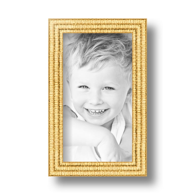 ArtToFrames 4x7 inch Bright Gold Picture Frame, Gold Wood Poster Frame (4753), Size: 4 x 7