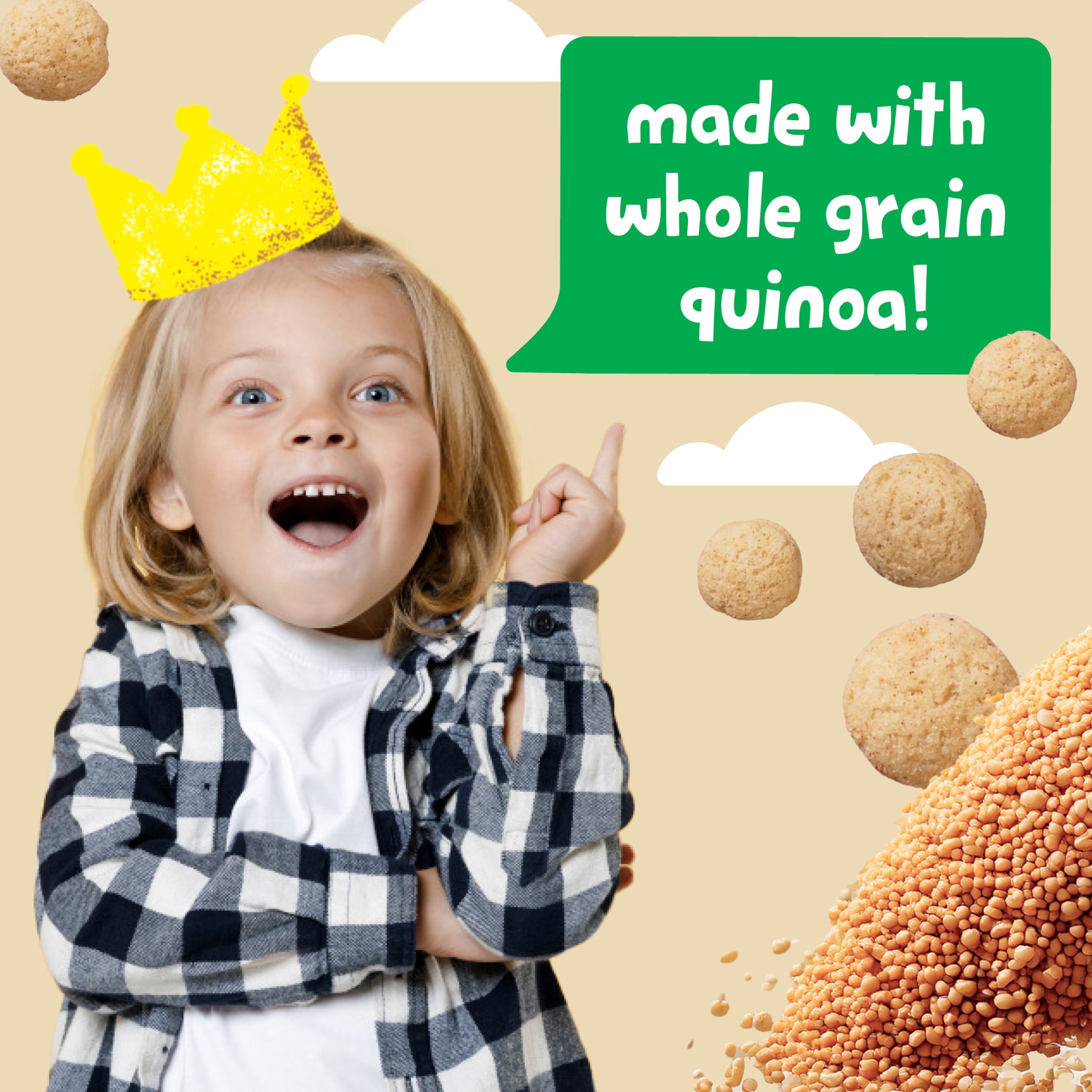 (2 pack) Get'ems from Gerber Apple Cinnamon Roundos Puffs Snacks, Kids Snack Made with Whole Grain Quinoa, Calcium to Support Strong Bones 2.25 oz