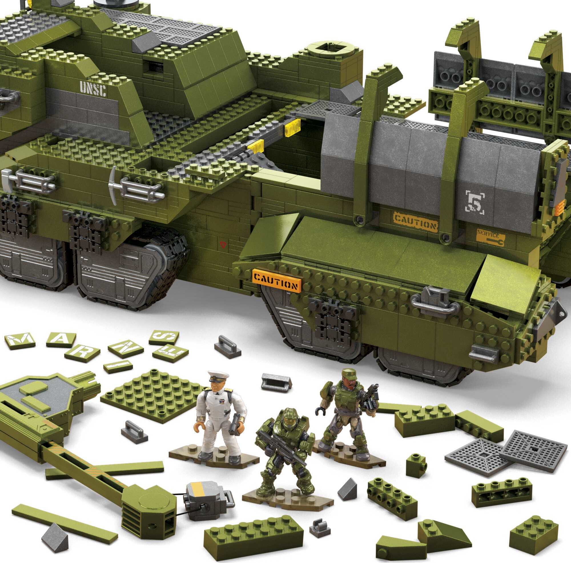 MEGA Halo UNSC Elephant Sandnest Building Kit with 5 Micro Action Figures (2041 Pieces)