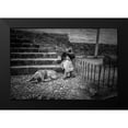 thumbnail image 2 of Faber, Wave 14x11 Black Modern Framed Museum Art Print Titled - Portrait Of A Woman And Her Dog, 2 of 5