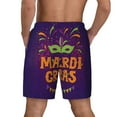 thumbnail image 4 of Goofa Mardi Gras2 Printed Men's Swim Trunks Board Shorts Quick Dry Mens Swimming Trunks with Compression Liner,Breathable Fit Hawaii Beach Shorts-X-Large, 4 of 9