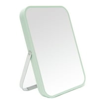 YEAKE Table Desk Makeup Mirror,8-Inch Portable Mirror with Metal Stand 90°Adjustable Rotation (Green)