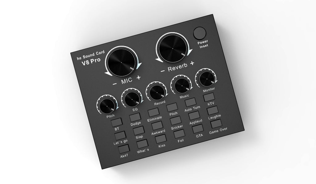 Technical Pro Podcast Mixer with Sound Effects (Black) (1 lb)