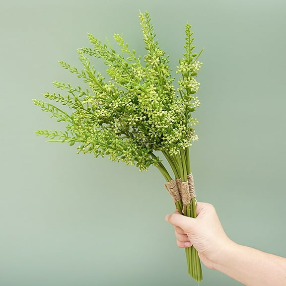 Deyuer 1 Bouquet No Withering Easy Care Artificial Flower Fade-resistant Realistic Wedding Decoration Green Long Stem Simulation Flower Photography Prop