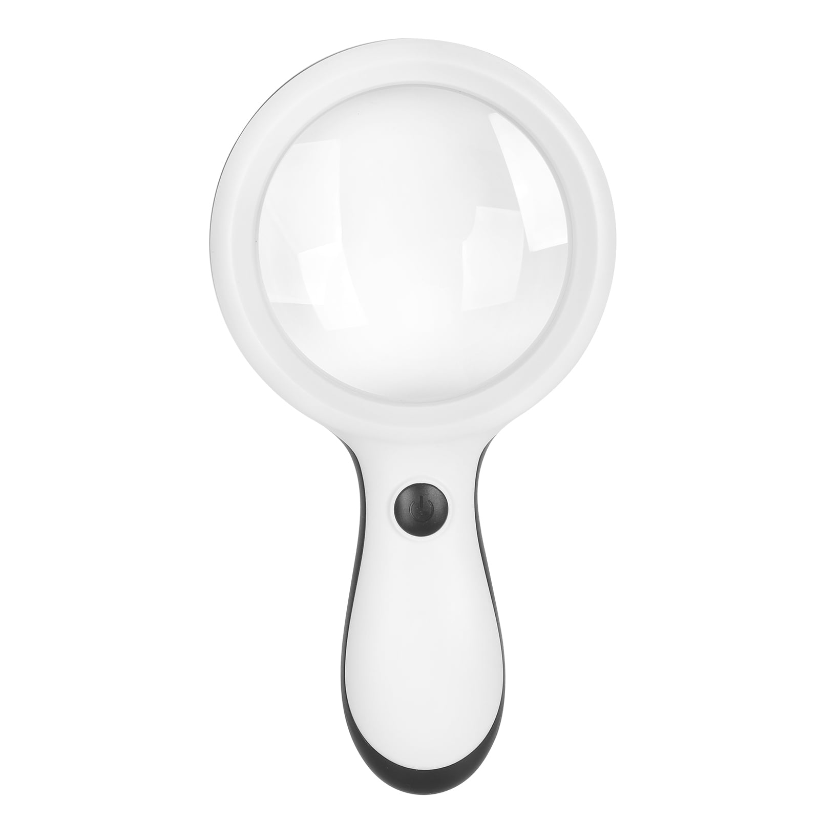10X Handheld Magnifier Lighted Magnifying Glass Lens Large Diameter