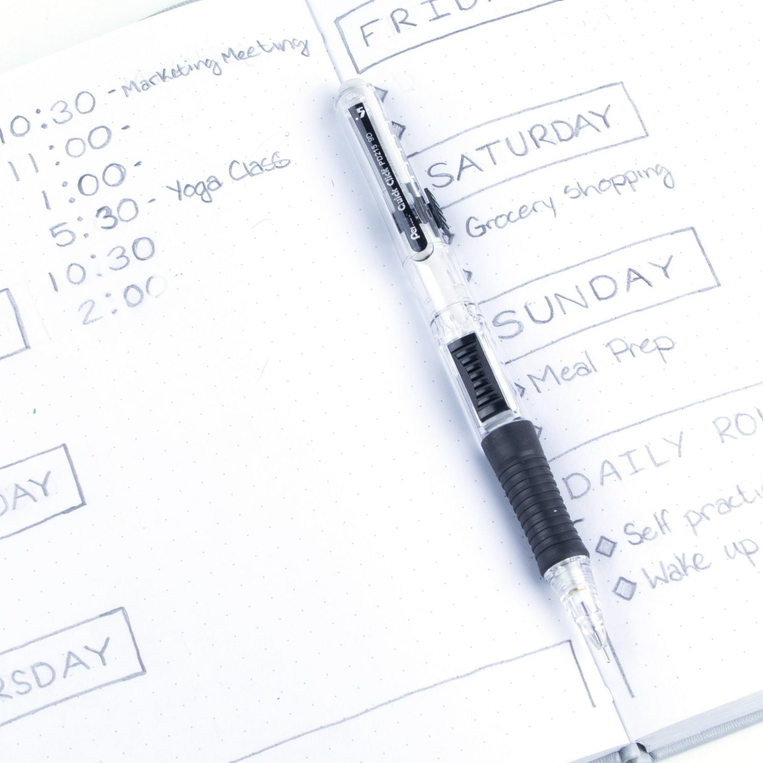 Quick Click Porte Mine (0,5mm), Barrillet Noir, Boite de 12