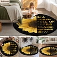 thumbnail image 5 of Round Rug 7Ft Washable Non-Slip, Yellow Sunflowers Circle Area Rugs for Living Room Bedroom, Floral Rustic Abstract Black Indoor Floor Mats Carpet Runner for Home Decor Aesthetic, 5 of 8
