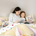 thumbnail image 5 of Feelyou Kawaii Rabbit Bunnies Twin Bedding Sets 7-Piece, Cartoon Eggs Bedding Comforter Set, Happy Western Easter Reversible Sheet Sets, Ultra Soft Bedroom Decor, 5 of 8