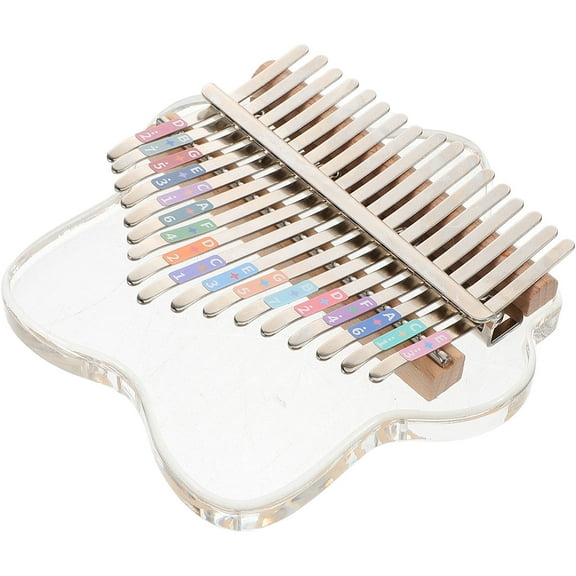 Transparent Acrylic Kalimba with 17 Keys Portable Musical Instrument for Beginners 7.87 x 3.15 x 0.79 inches