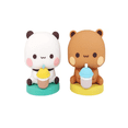 thumbnail image 1 of 2 Pcs Bubu Dudu Panda Juguete, adorno Para Coche Con Muñeco White Khaki BLANCO CAFE, 1 of 4