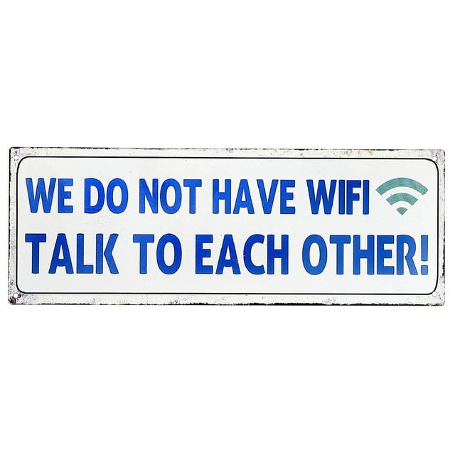 Signe Du Mur En Métal En Relief, Nous N'Avons Pas De Wifi