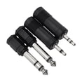 thumbnail image 2 of CHENGSI Headphone Adaptor Connector 6.35mm Male to 3.5mm Female Stereo Audio Aux Adapter 1/8 Inch to 1/4 Inch Headphone Jack Adapter for Guitar Amplifier, Headphone, Microphone, 4 Pack, 2 of 8