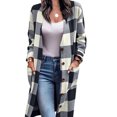 thumbnail image 5 of Long Sleeve Outwear, Plaid Outwear Elegant Single Breasted For Christmas Party For Women ANGGREK Otros, 5 of 5