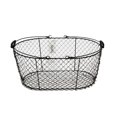 thumbnail image 2 of Stella Oblong Wire Basket with Swing Handle - Black 12in, 2 of 2