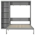 thumbnail image 4 of MODERNLUXE Lit Escamotable Format Grand avec Étagères de Rangement, Lit Armoire Pliant pour Petit Espace, Bureau à Domicile, Studio, Gris, 4 of 9