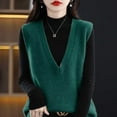 thumbnail image 5 of Women Sweaters Winter Clothes for Women Women's Sweater Vest V Neck Pullover Knitwear Tank Top Trendy Sleeveless Sweater Fall 2024, 5 of 6