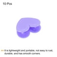 thumbnail image 3 of Uxcell Paper and Bag Clips,10Pack Heart Shape Clamps Snacks Bag Clips,Purple, 3 of 5