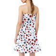 thumbnail image 4 of Women's Patriotic Bandeau Dress, Sleeveless Summer Casual Dress with Allover Flag Print, Comfortable Holiday Wear for Outdoor Celebrations,Light Blue L, 4 of 4
