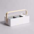 thumbnail image 4 of U Brands White Plastic and Wood Desk Caddy, Multi-Compartment, 5387U, 4 of 6