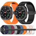 thumbnail image 5 of KOMI 2 Packs Silicone Bands Compatible with Samsung Galaxy Watch 7 Ultra 47mm（2024 New）, Soft Sport Silicone Breathable Strap Adjustable Wristbands for Women Men Balck+Blue, 5 of 9