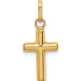 thumbnail image 4 of 14K Yellow & Rhodium With Polished Hollow Crucifix Charm Made In Italy yc1394, 4 of 5