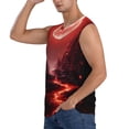 thumbnail image 3 of KLL Red Moon Lava Print Workout Tank Tops Gym Sleeveless Fitness Muscle Tee-X-Large, 3 of 7