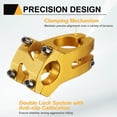 thumbnail image 4 of uxcell 25.4mm Bike Stem 45mm Aluminum Alloy Bicycle Handlebar Stem with Hex Wrench for Mountain Road Bike BMX MTB Cycling, Sand Gold, 4 of 7