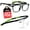 Black & Green, variant on NoCry Tinted Safety Glasses Over Eyeglasses for Men and Women with Anti Scratch Wraparound Lenses — UV400 and ANSI Z87 Certified — Adjustable Temples with Anti-Slip Tips — Great for Shooting